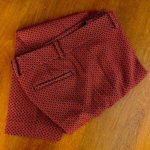 Ann Taylor Cropped Pants (Red & Black)